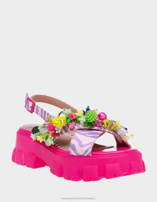 Frauen Betsey Johnson frankee rosa multi Schuhe ZJFF107