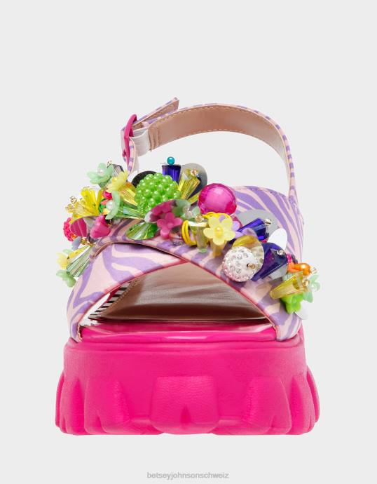 Frauen Betsey Johnson frankee rosa multi Schuhe ZJFF107