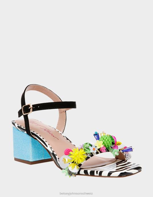 Frauen Betsey Johnson jayleene schwarz-multi Schuhe ZJFF106