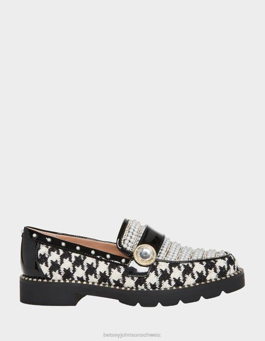 Frauen Betsey Johnson Mariam Schwarz-Weiss Schuhe ZJFF118
