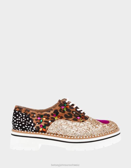 Frauen Betsey Johnson Pixxy Gold-Multi Schuhe ZJFF13