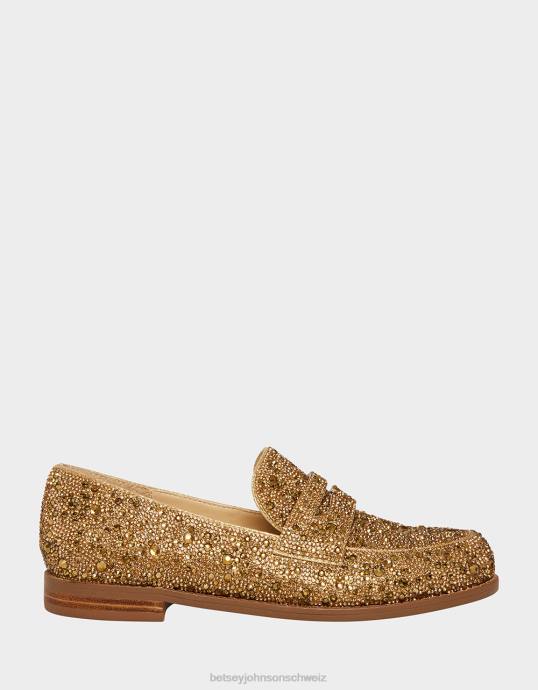 Frauen Betsey Johnson aron Gold Schuhe ZJFF92