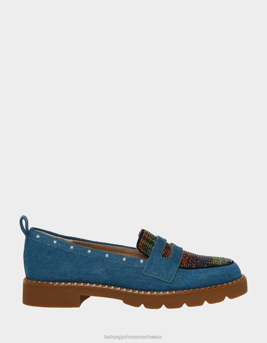 Frauen Betsey Johnson halliee Denim-Multi Schuhe ZJFF168