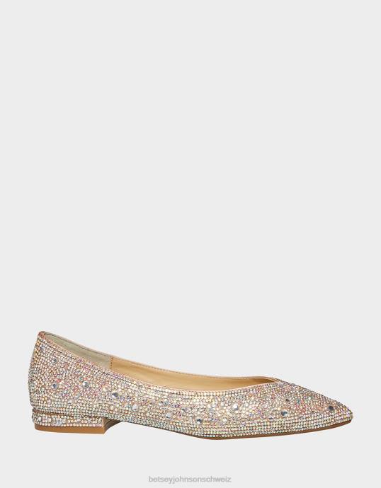Frauen Betsey Johnson jd-jude Nude-Satin Schuhe ZJFF99
