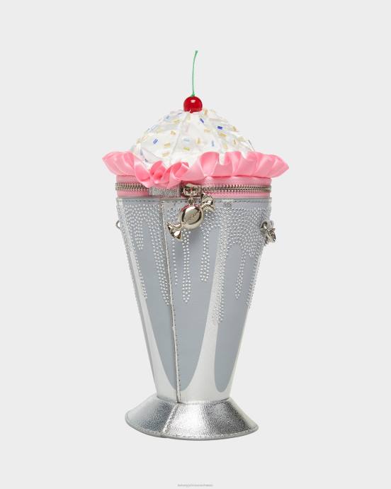 Frauen Betsey Johnson Kitsch-Shake-It-Up-Crossbody Silber Zubehör ZJFF211