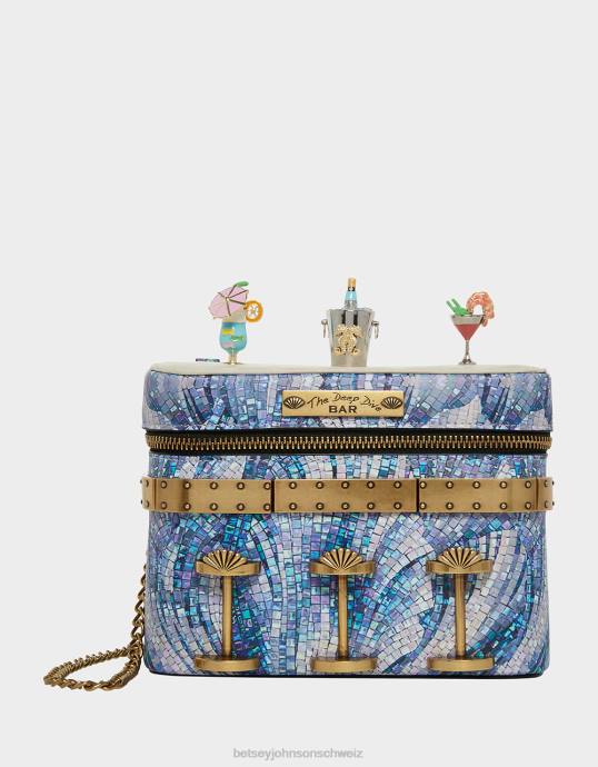 Frauen Betsey Johnson Kitschgetränk wie eine Fisch-Kneipen-Umhängetasche multi Zubehör ZJFF203