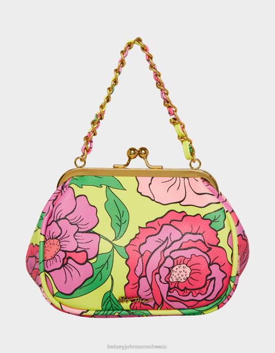 Frauen Betsey Johnson Lil' Nugget Kiss Lock-Beutel Blumen- Zubehör ZJFF236