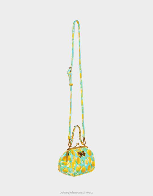 Frauen Betsey Johnson Lil' Nugget Kiss Lock-Beutel Zitrone Zubehör ZJFF244