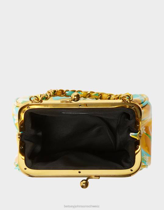 Frauen Betsey Johnson Lil' Nugget Kiss Lock-Beutel Zitrone Zubehör ZJFF244
