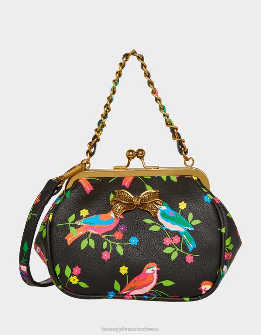 Frauen Betsey Johnson Lil' Nugget Kiss Lock-Beutel schwarz-multi Zubehör ZJFF251