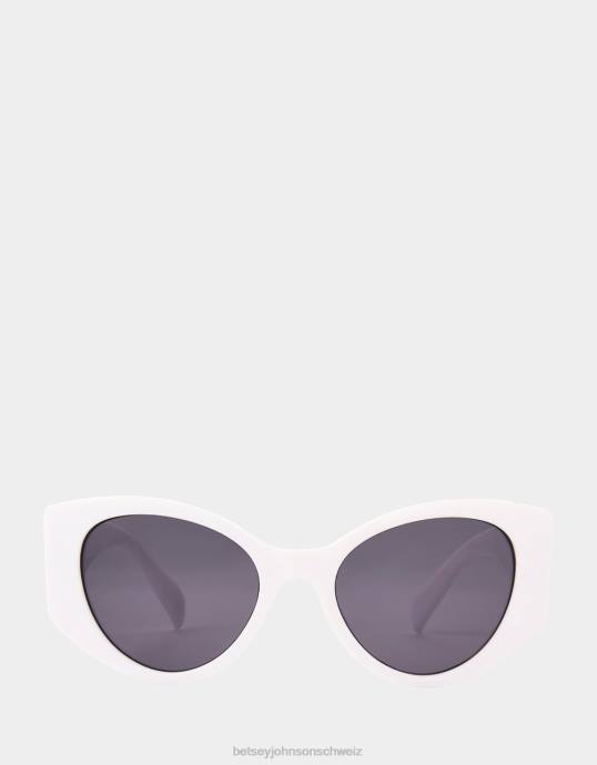 Frauen Betsey Johnson Doppelte Sonnenbrille Schwarz-Weiss Zubehör ZJFF394