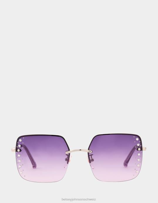 Frauen Betsey Johnson am Rand Sonnenbrille Rosa Zubehör ZJFF370