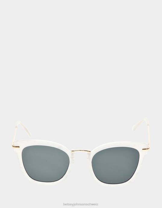 Frauen Betsey Johnson in den Details Sonnenbrille Weiss Zubehör ZJFF380