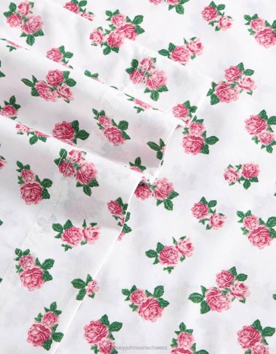 unisex Betsey Johnson Bettlaken-Set für Queen-Size-Betten mit winzigen rosa Rosen multi Zubehör ZJFF401