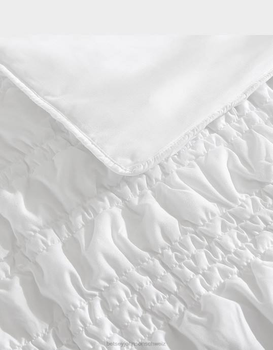 unisex Betsey Johnson Boudoir-Bettbezug-Set einfarbig weiß komplett für Queen-Size-Betten multi Zubehör ZJFF419