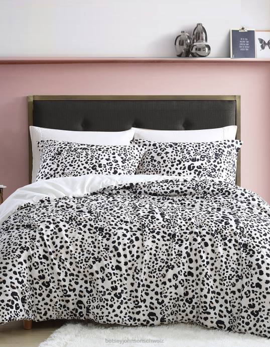 unisex Betsey Johnson Komplettes Queen-Size-Bettdeckenset Wasser Leopard Zubehör ZJFF404